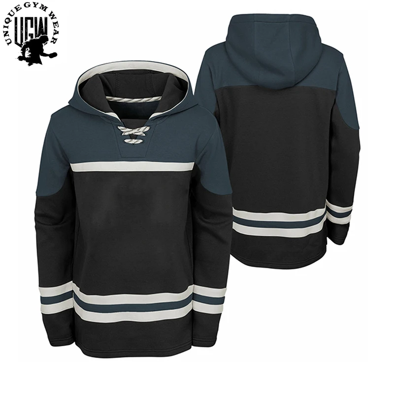 Худи для хоккея выполненное на заказ сублимированная профессиональная спортивная команда худи с шайбой унисекс