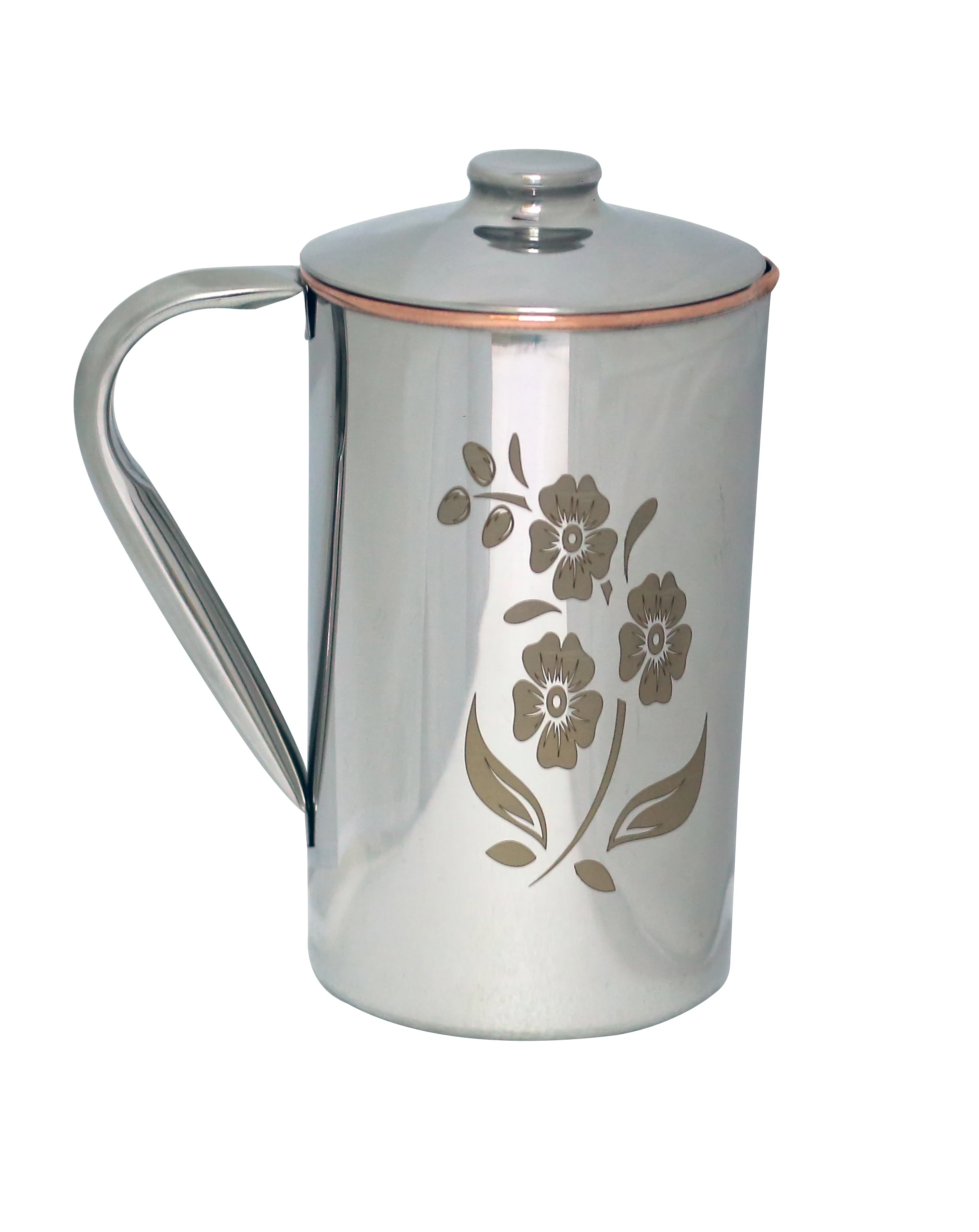 Hammered Exclusive Luxury Copper Water Jug set of 3 Pitcher Daily Use Kitchen Tabletops Home Hotel Gifts Indian Manufacturer