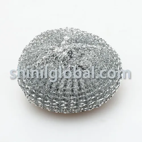 Copper, Galvanized mesh Korean convenient scrubber with handle cleaning stainless steel pots, pans, ovens for kitchen appliances