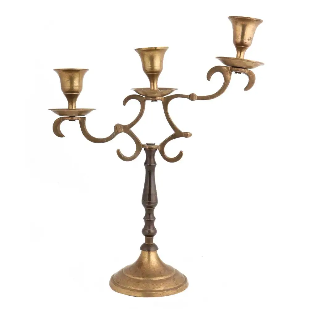 Trend Selling Brass Metal Candle Holder Wedding Home Hotel Decoration Centerpiece bedside Candlestick Cheap Price Candelabra