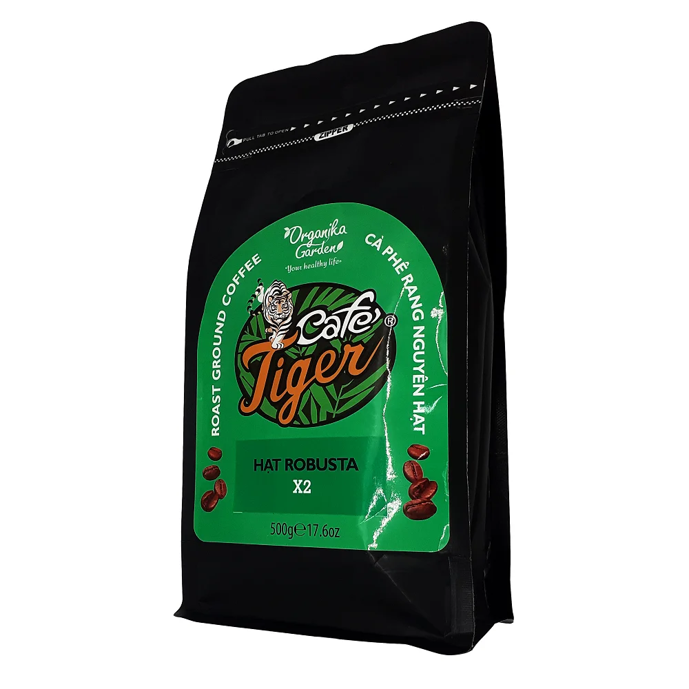 Вьетнамские кофейные зерна средние жареные TIGER - ROBUSTA по лучшей цене