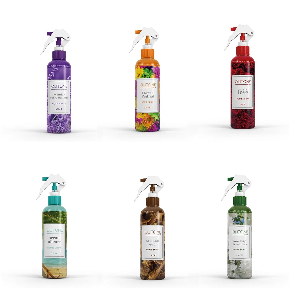 OLITONE Essential Oil Home Spray 350ml Air Freshener Spray for Home Office bathroom Flower Festival Fragrance made in Turkey