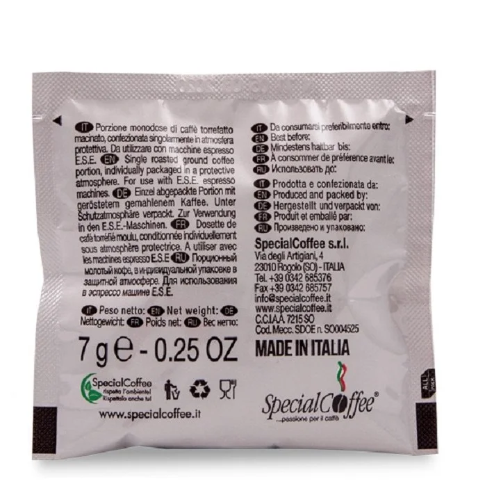 
Italian premium quality coffee POD/CIALDE ESPRESSO PREMIUM 7g easy for a perfect espresso at home or at restaurant 