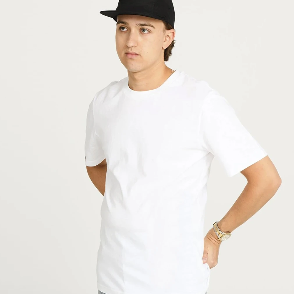 Мужская футболка из 100% хлопка и эластана, индивидуальная Повседневная футболка, низкие цены, высокое качество