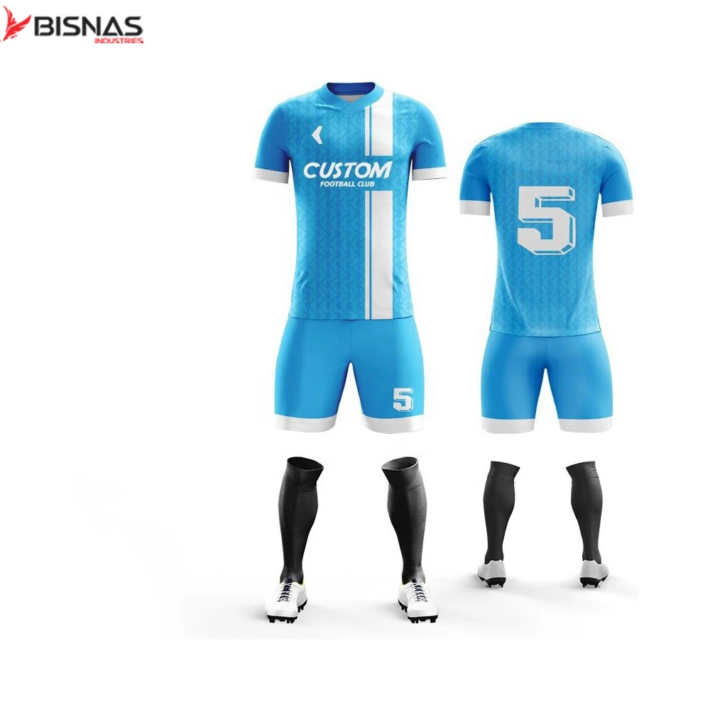 Factory High Quality Cheap Soccer Jersey 100% Polyester Club Soccer Uniform Sets Football Jersey Kit