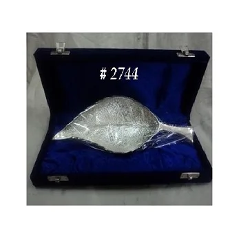 Silver Plated led free brass gift set Handmade Indian Silver Plated Gifts Sets Decorative Bridal Gift Item