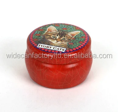 
bulge metal tin can box custom design food grade for candle cosmetic 