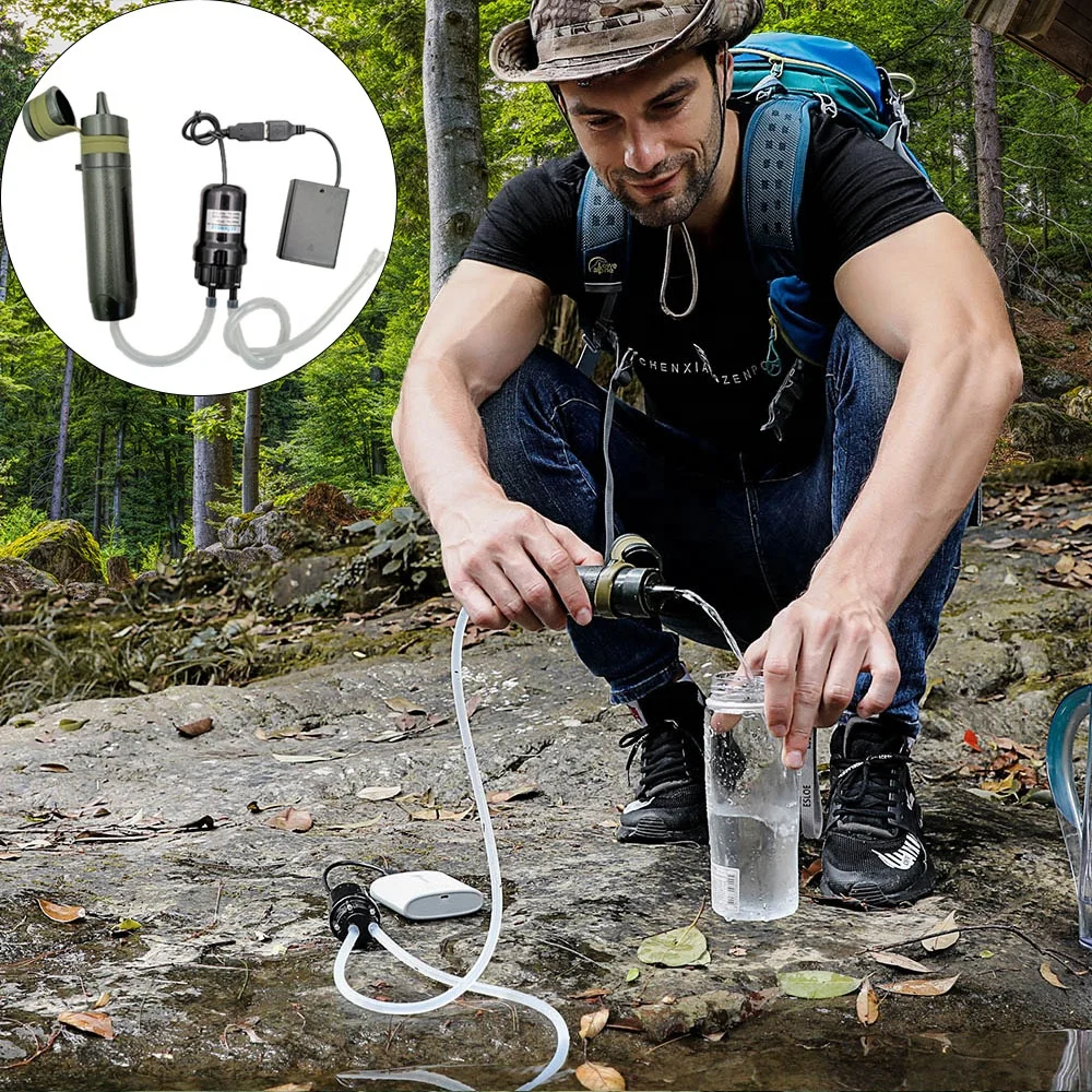 travel trailer caravan camping portable water purifier with USB pump