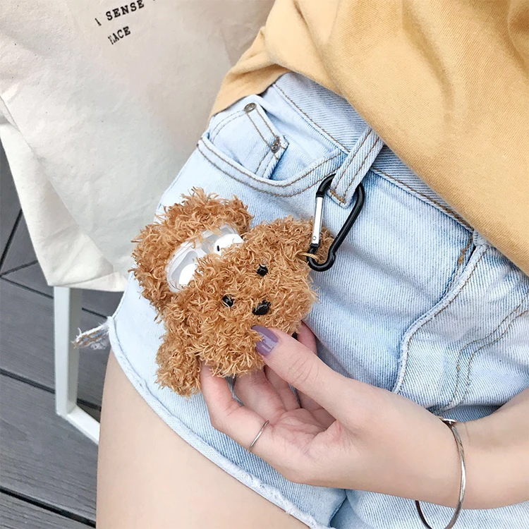 Плюшевый чехол с собакой для пушистых Airpods Airpod Pro