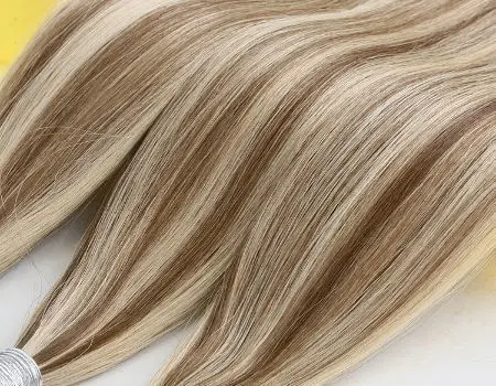  Высококачественные человеческие волосы ручной вязки для наращивания в пианино-стиле 100% натуральные класса 8A 9A 10A ANGELHAIR