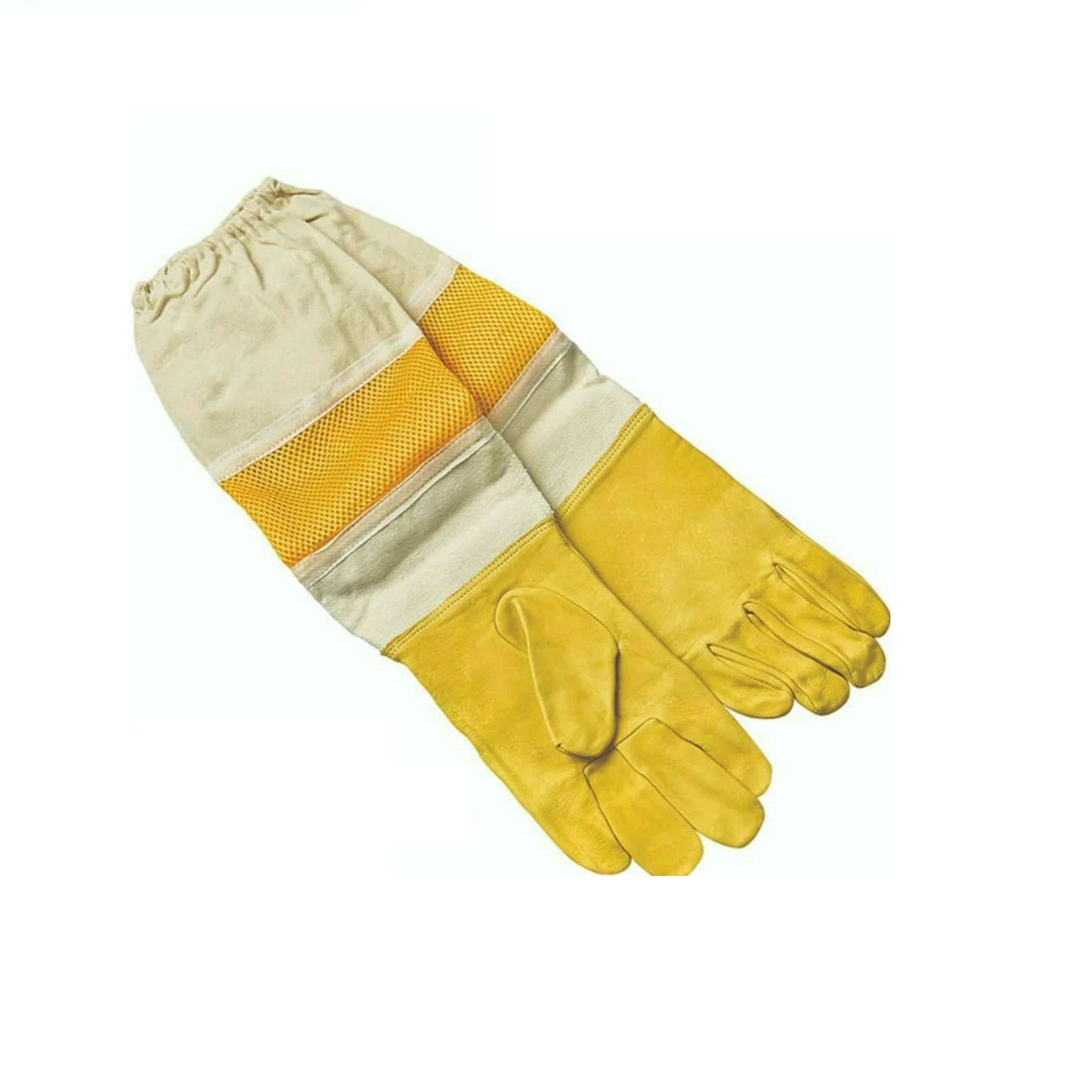 Leather Bee Beekeeping Gloves Premium Leather Gloves Ventilated extra long Elastic Cuffs