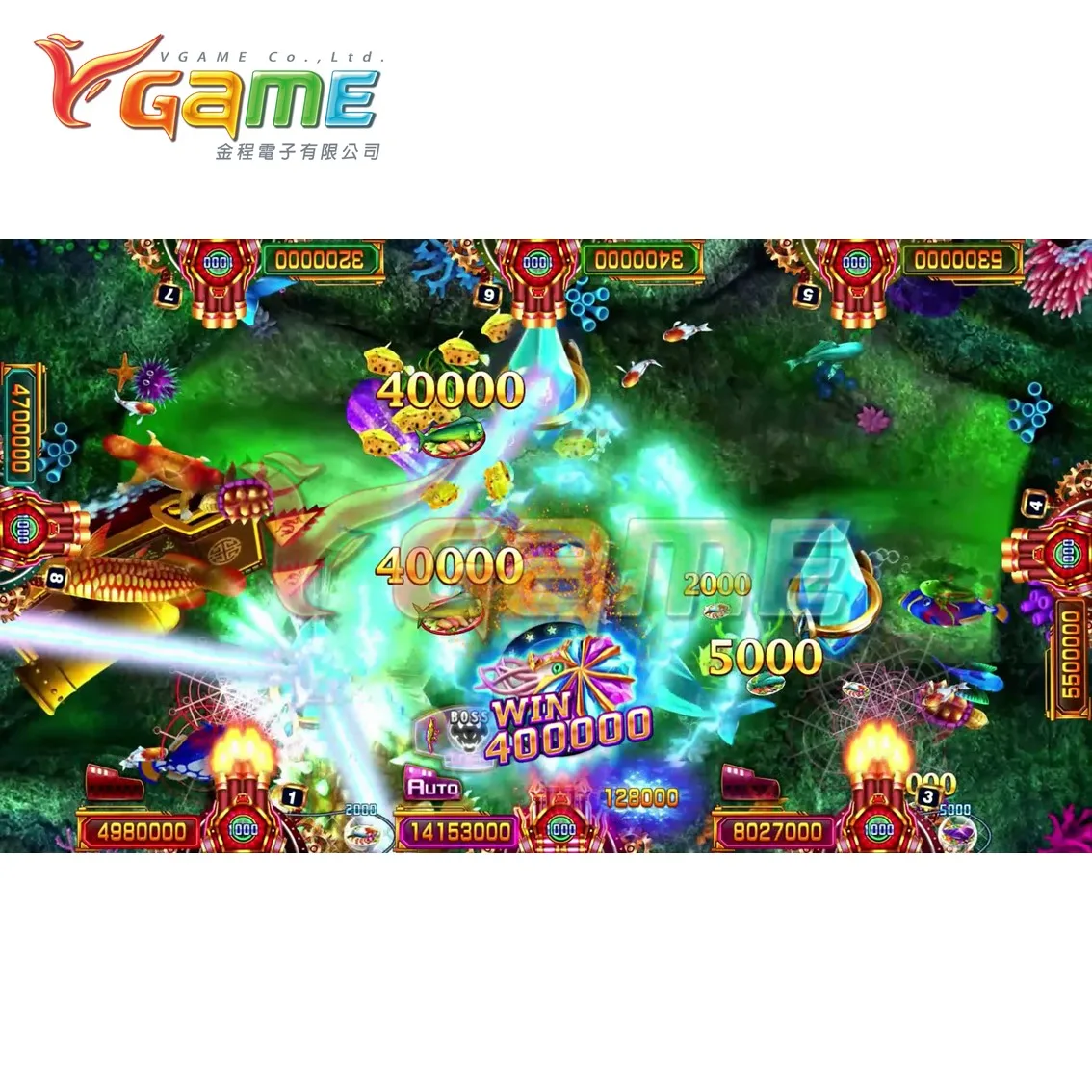 VGAME, 10 игроков, видео, аркадная рыбалка, наборы программного обеспечения, игра в рыбу