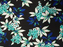 Custom Pattern Flower Design ITY Polyester Spandex Knit Stretch ITY Fabric