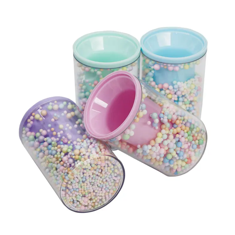 2022 new style colorful pencil holder for home office, pen cup stand for desk with bubble ball for kids teens, cute pen holder