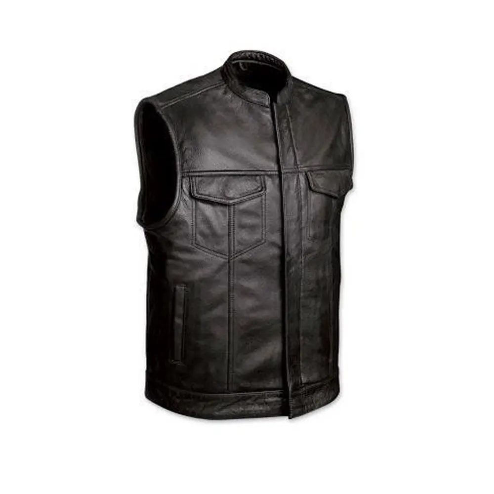 Кожаные Байкерские жилеты для мужчин оптовой цены оптом высокое качество