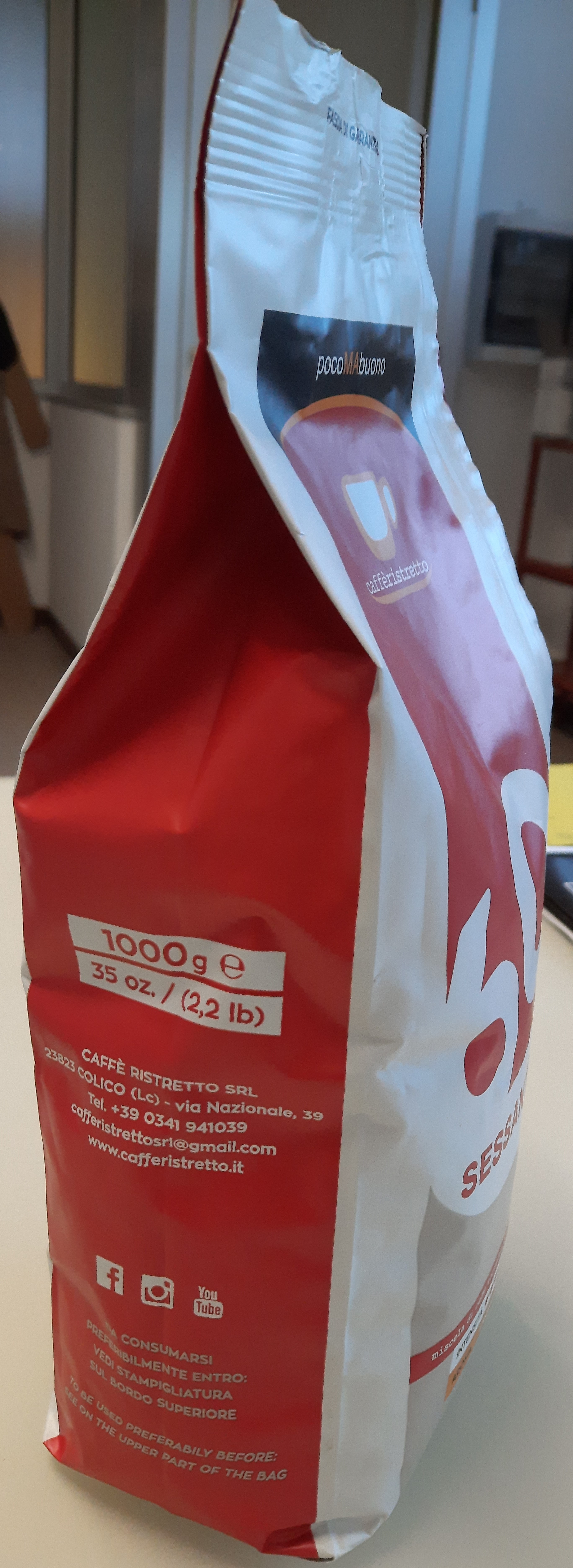  Caffe Ristretto Sessanta 60% Arabica итальянский эспрессо жареные кофейные зерна HACCP IFS