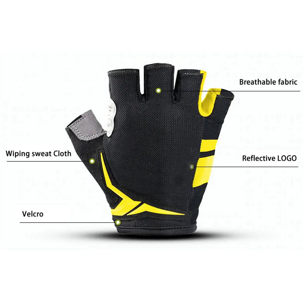Spring and Summer Cycling Gloves Half Finger Wear Resistant Breathable Road Bicycle Racing Gloves Men Women Bike Gloves