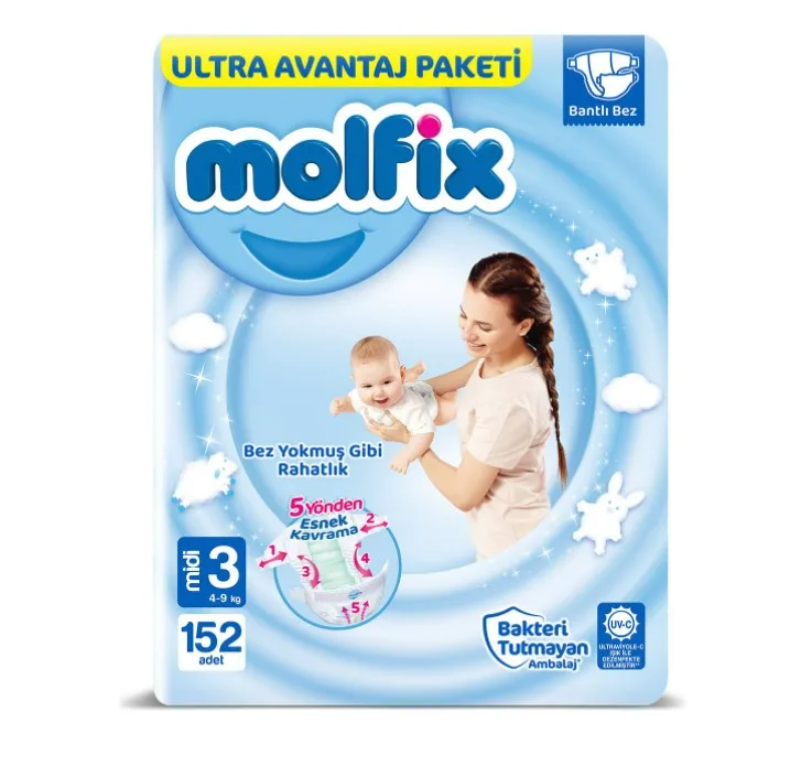 Molfixx Baby Diaper Ultra Advantage Package No:3 152 pcs