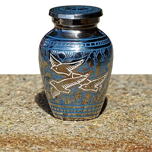 Great Quality Handicraft Small Keepsake Urn for Human Ashes Colorful Finish Best Price for Funeral Cremation Hot Selling