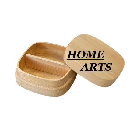 Superior Quality Table Top Wood Lunch Box Newest Design 3 Compartment Wood Bento Box at Affordable Price