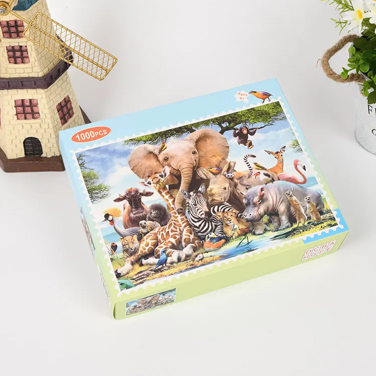 Wholesale Painting Paper DIY Adult Kid Manufacturer Children Custom Jigsaw Pieces Box 3d Game Puzzle 1000