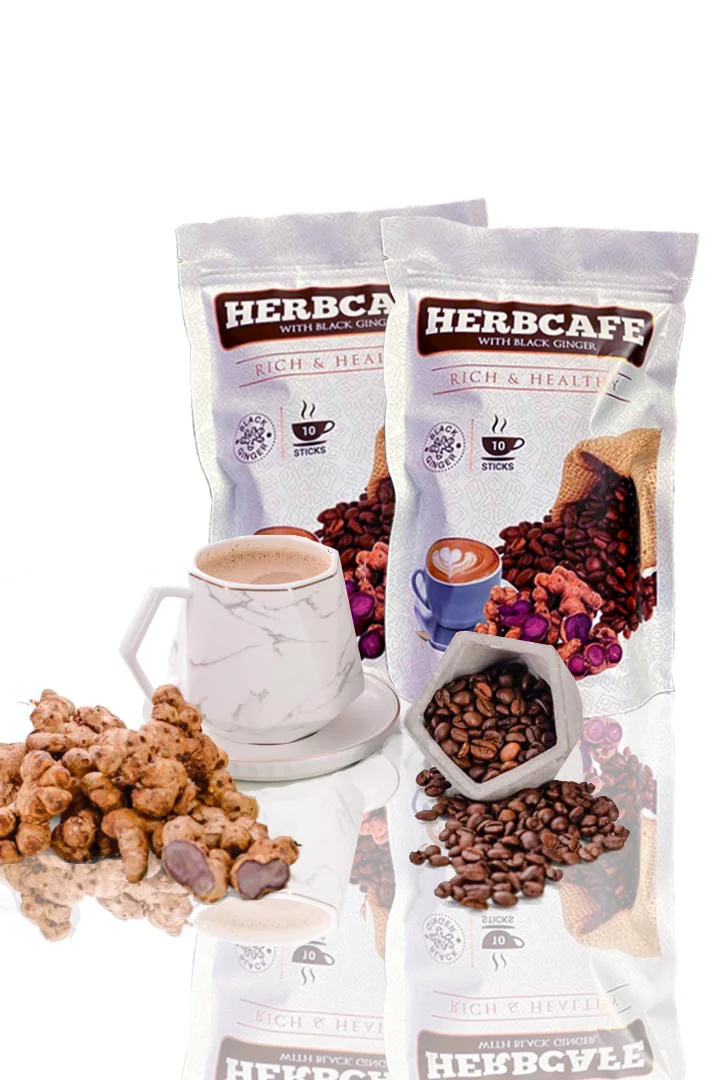 Manufacturer Healthy Instant Coffee Herbcafe Black Ginger aromatic coffee with rich and healthy taste 30g each pack Coffee