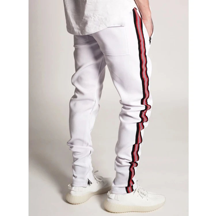 Side stripe sweatpants casual trousers high quality wholesale Track pants Mens custom 3M reflective fashion pants