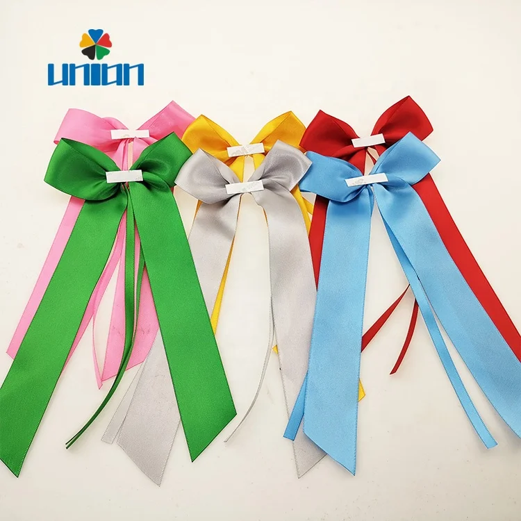 Wholesale Christmas gifts decorative satin ribbon bow with long tails