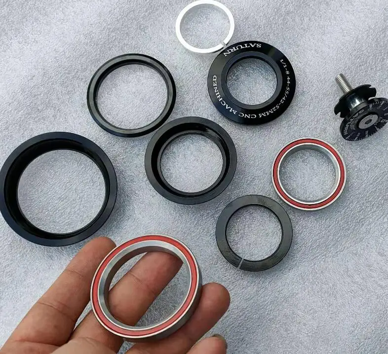 mtb alloy aluminium 6061 bike bicycle taper 44/55/56mm sealed bearings headset  SATURN