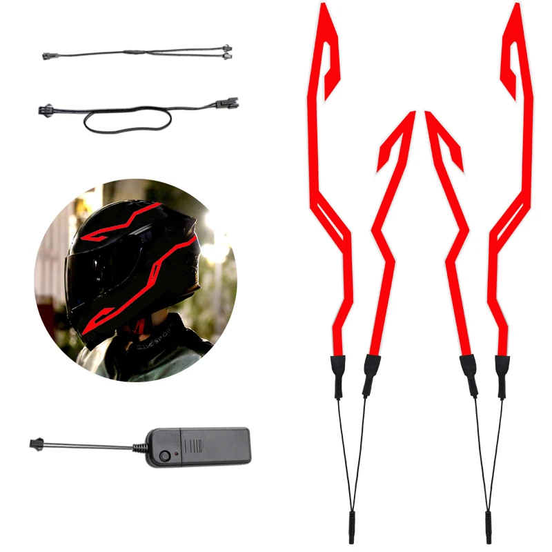 Newest safety signal warning cool shapes led helmet bar motorcycle accessories riding helmets led helmet light strip
