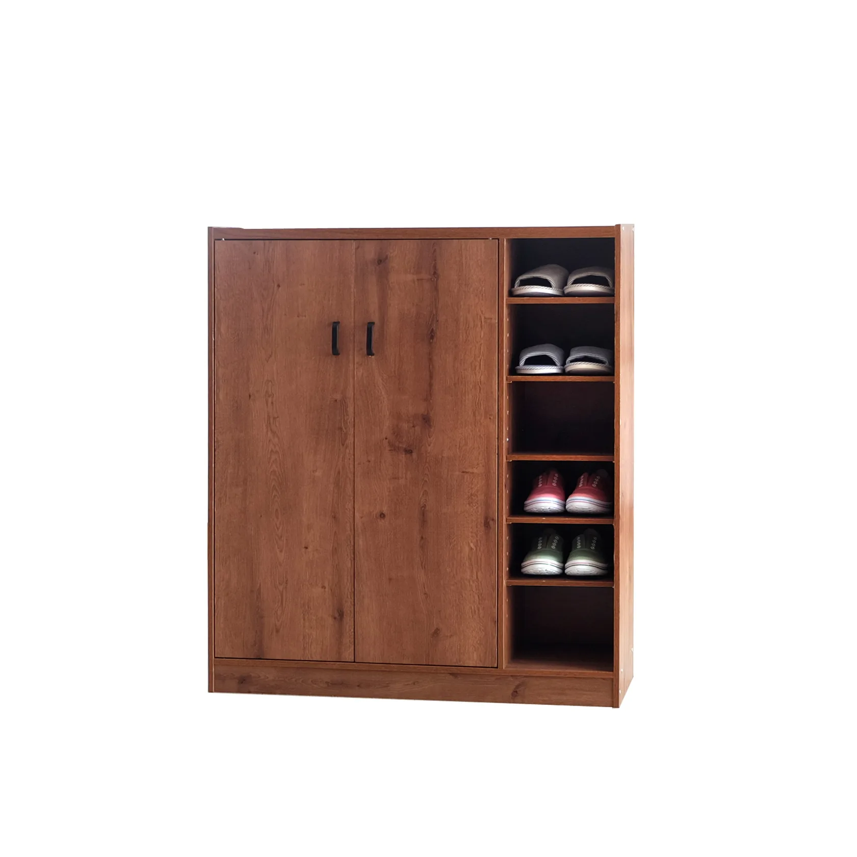 Modern shoe cabinet with double door for living room