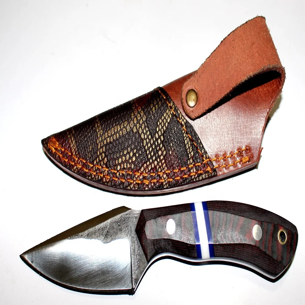 
1095 HIGH CARBON STEEL HANDMADE HUNTING SKINNING KNIFE WITH WOOD HANDLE AND STEEL GUARD 