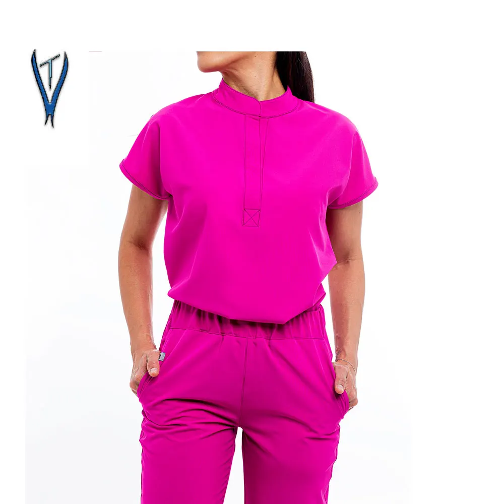 Non Zipper High Quality scrubs uniforms Nurse Hospital Scrub Suit for medical suppliers