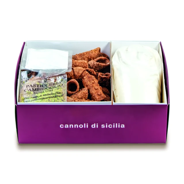 Artisanal Sicilian Cannoli Ricotta cream made in Italy kit 50pcs mini for export