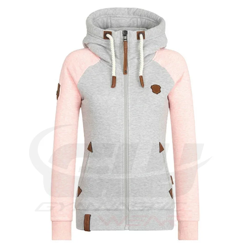 2022 new design breathable Anti shrink women  choice women winter hoodies fleece with logo