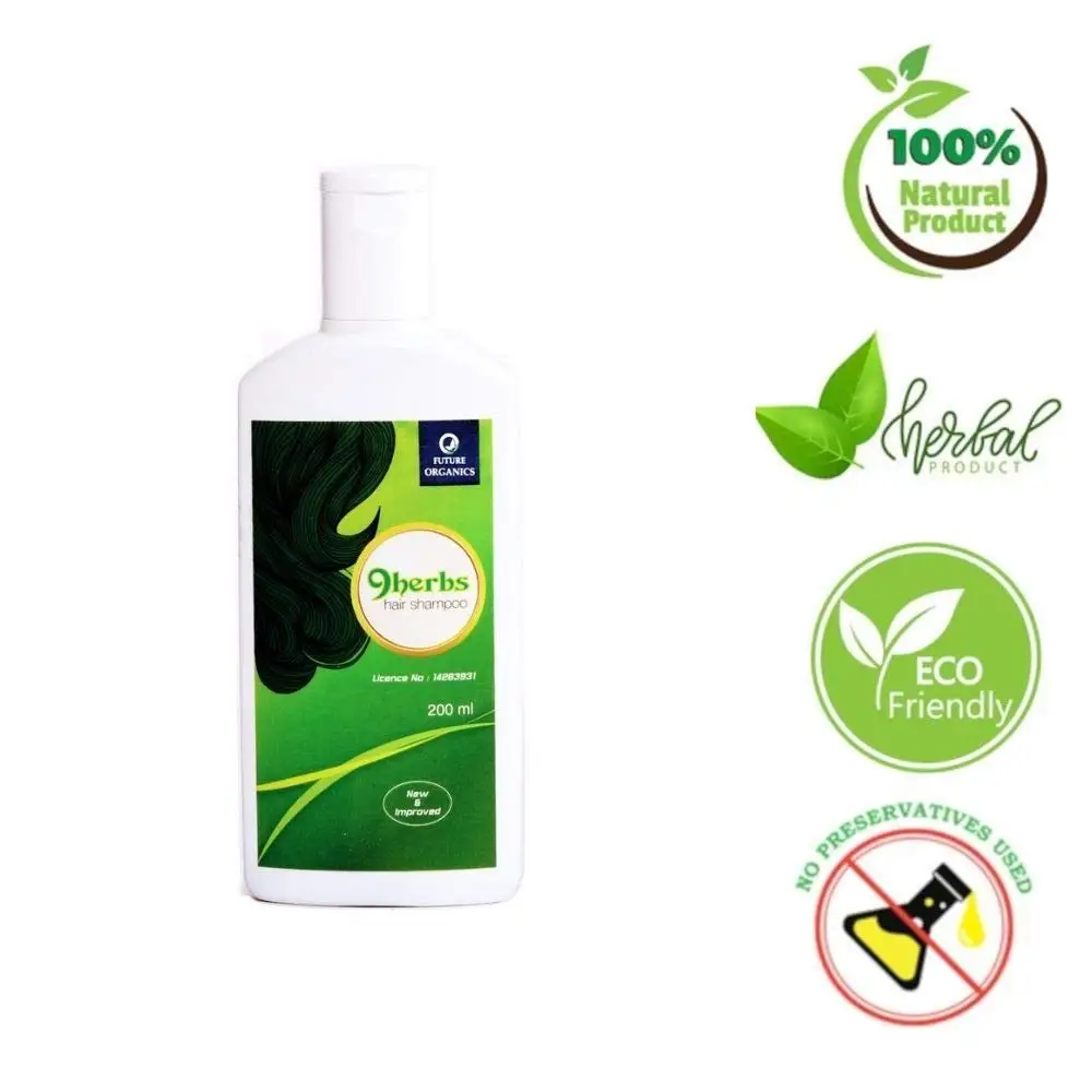 Best Quality 100% Organic With 9 Herbs Shampoo Traditional Combination of Desi Cow Product and Indian Herbs For Hair