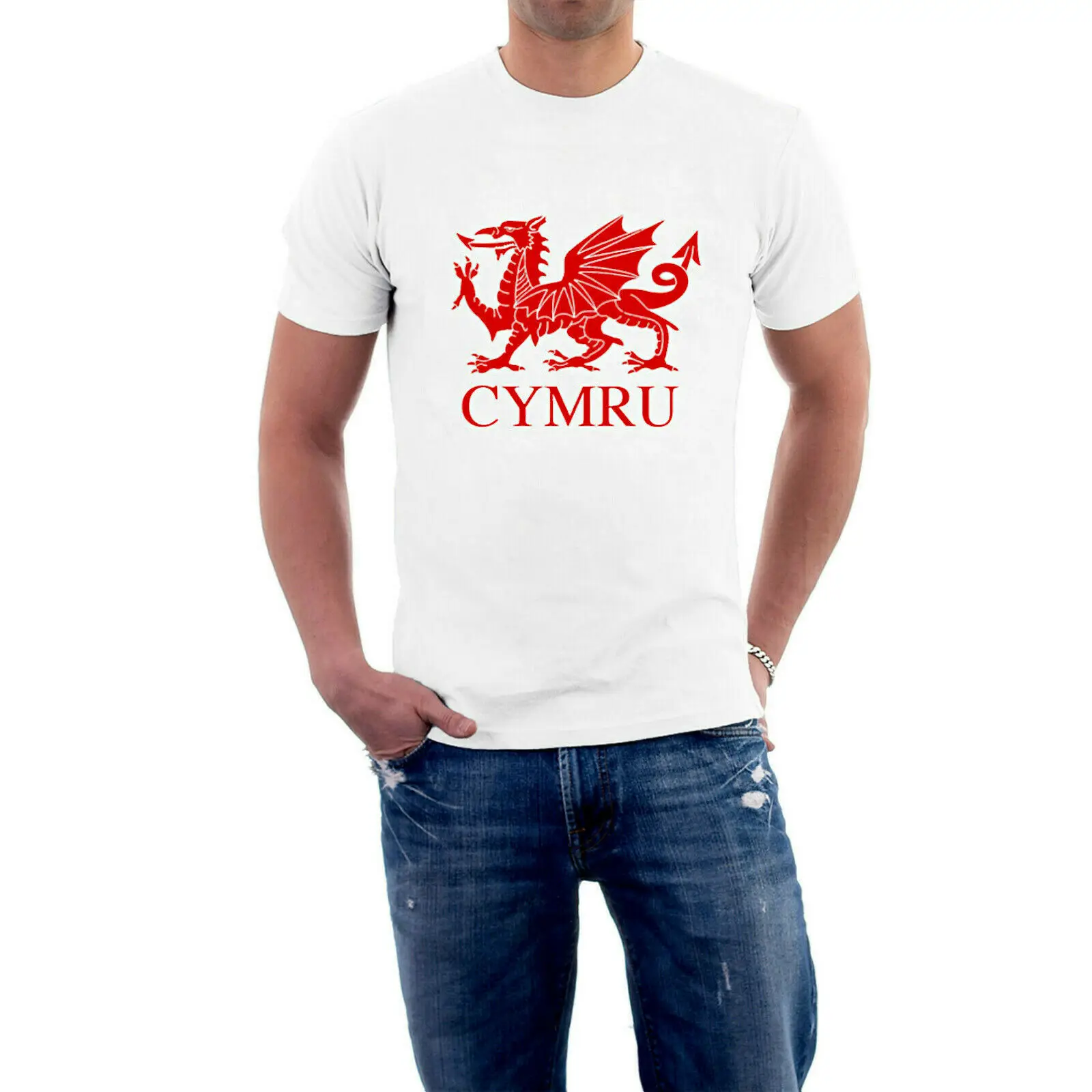 Хлопковая футболка Attar Corporation с уэльским драконом CYMRU Регби