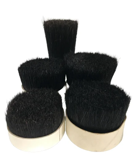 Black Color Chunking Hog Bristle double boiled Pure Bristle Black pig hair for brush making