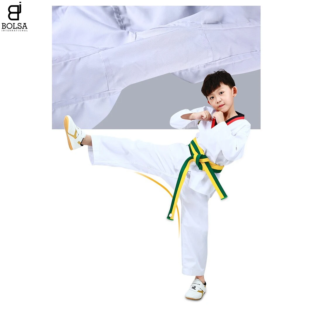 
Taekwondo Basic Uniform V-Neck MMA Martial Arts Karate Jujitsu Gym School Academy Match Training Uniforms 