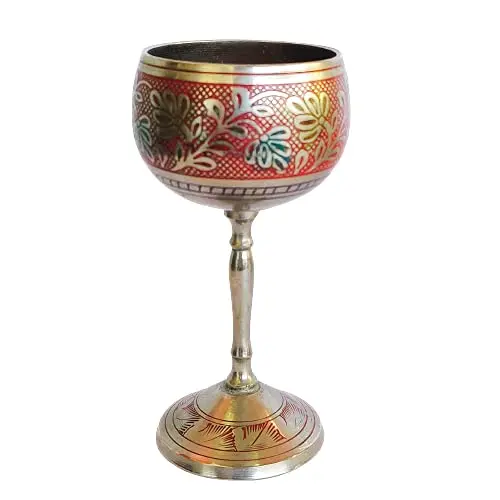 Дизайнерский латунный бокал ручной работы для вина, Королевский бокал круглой формы с блестящим полированным бокалом для вина, бокал для вина, клуба и бара