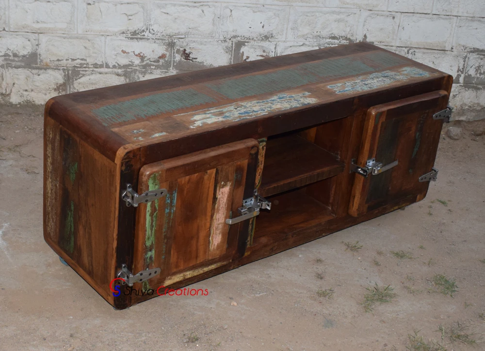 Fridge Range Recycled Wood Entertainment TV Plasma Cabinet Furniture