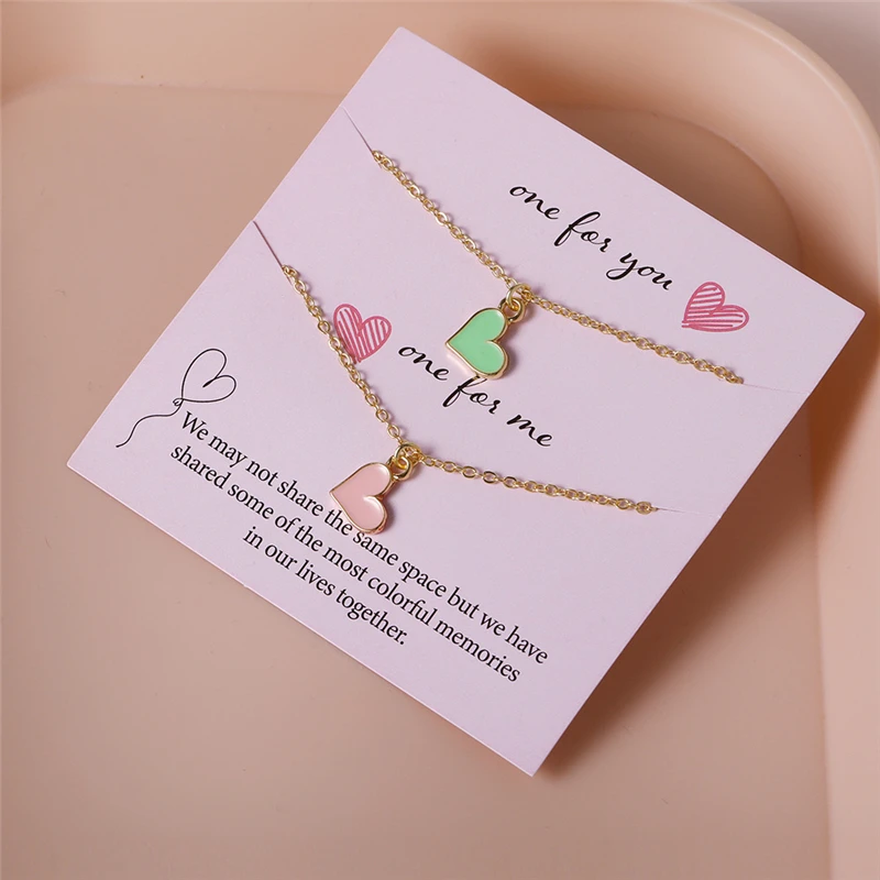 CANNER 2021 Fashion Jewelry Friendship Gifts Best Friends Forever Heart Pendant Necklace For Woman