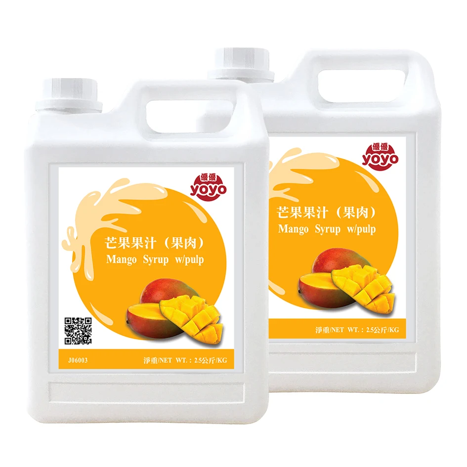 Пузырьковый чай сироп манго с целлюлозой тайваньский фруктовый Boba Tea