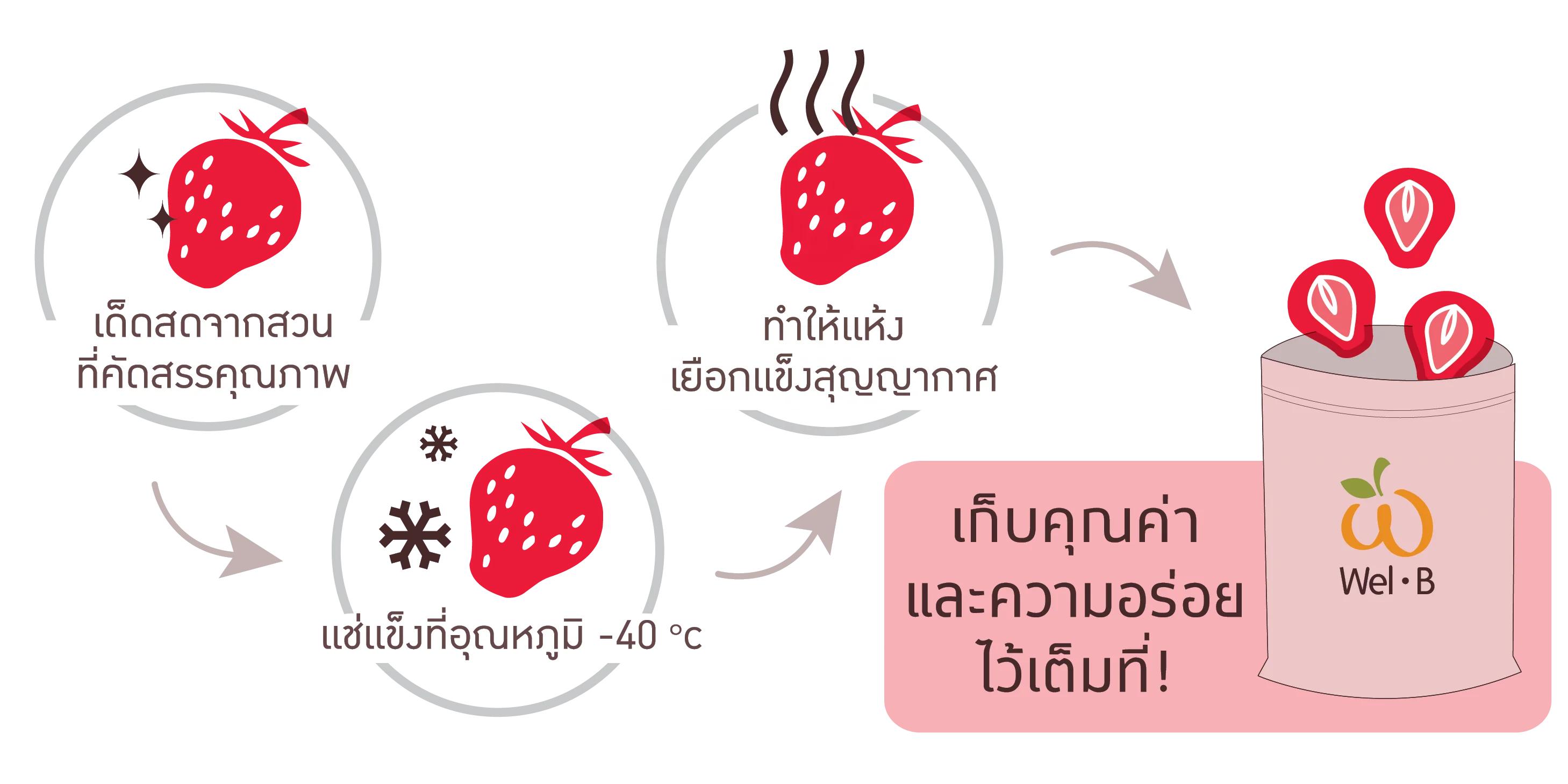 Strawberry Freeze Dried Dried Fruit Product Of Thailand Snack Fruit Freeze Dried Strawberry Snack Fruit