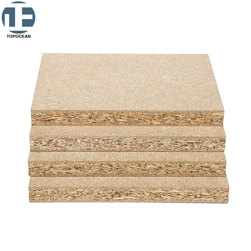 TOPOCEAN 4*8 ft 1220*2440mm 25mm F2/E1 Laminated density Particle Board chip board Furniture Cabinet Use Moisture manufacturing