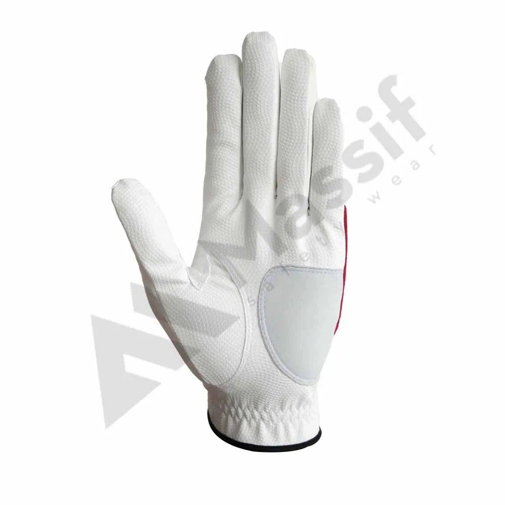 White Soft Full Color Indonesia Cabretta Leather Golf Glove