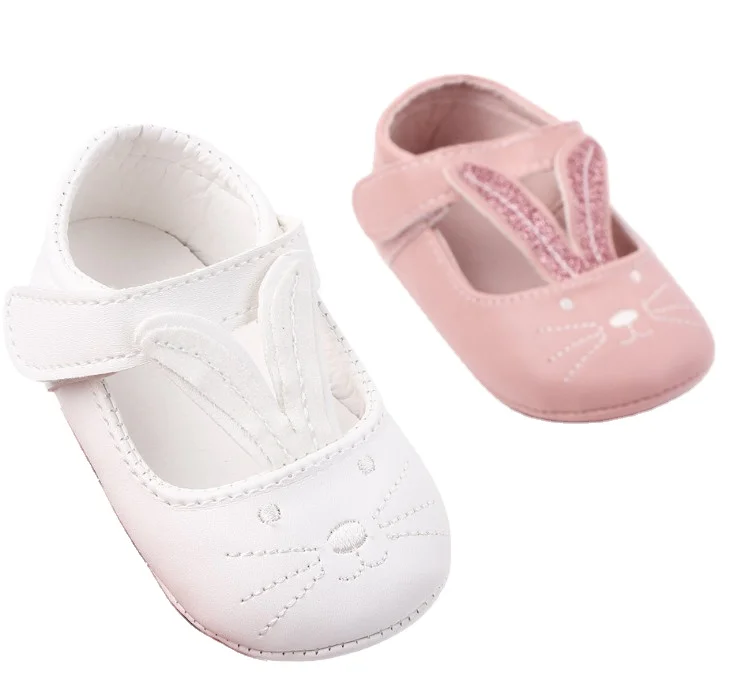 
Cartoon rabbit lovely newborn baby plain color prewalker shoes 