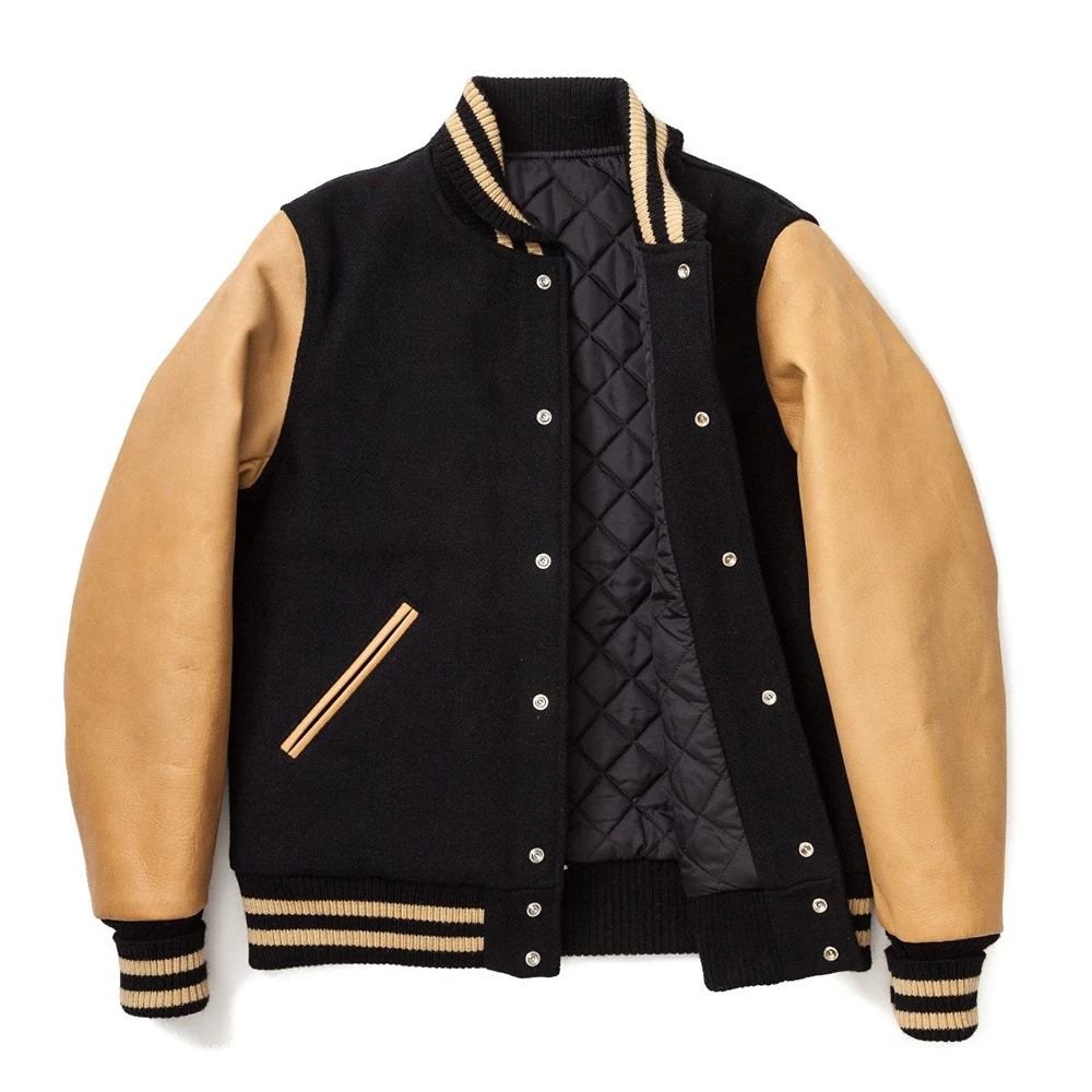 
Letterman Wool Jacket Varsity Blue Body Yellow Sleeves School Collage Fashion Jackets For Sale 