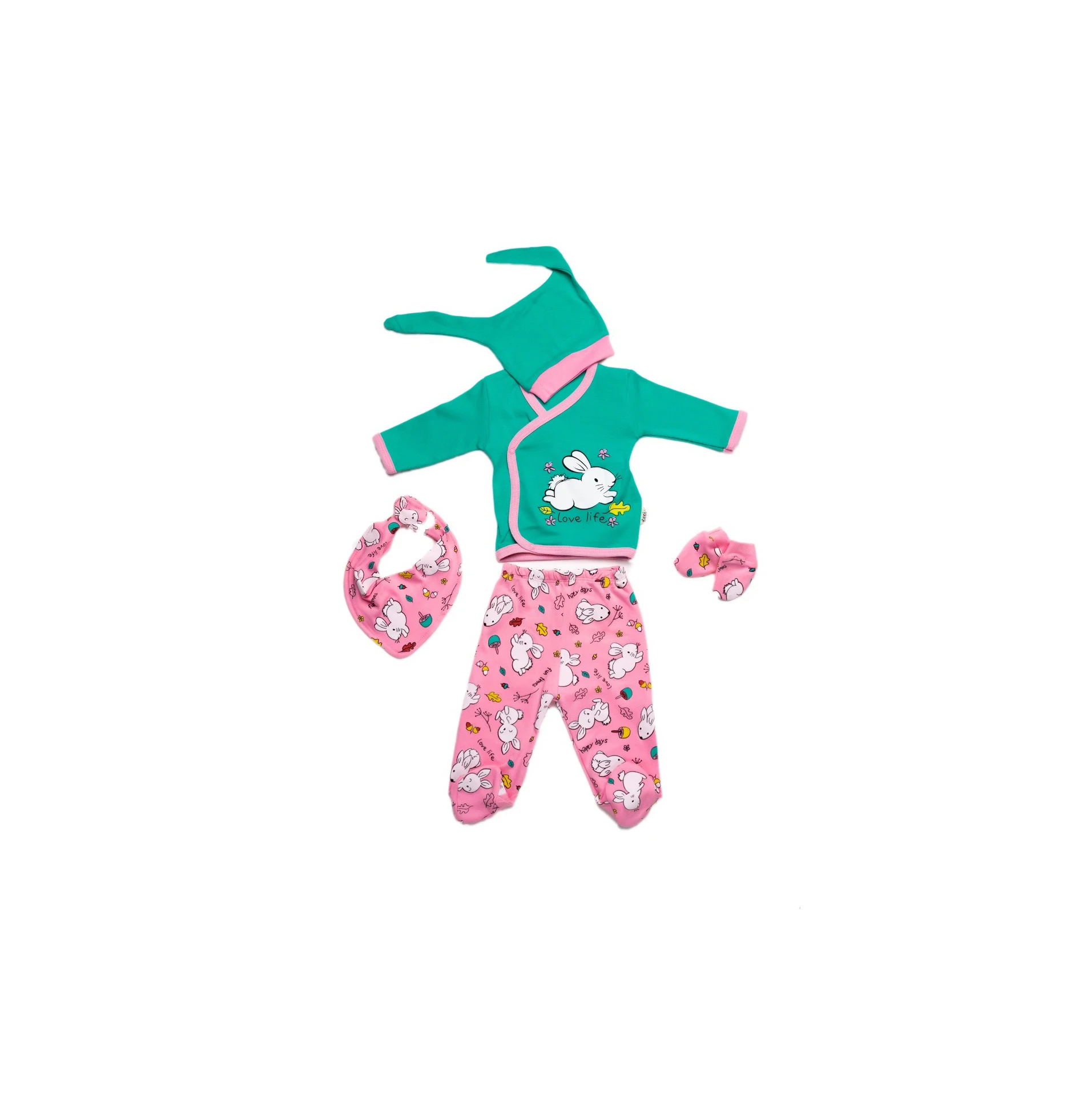 Горячая Распродажа, набор из 5 предметов для маленьких девочек Caty, Весенняя мягкая хлопковая детская одежда от бренда Necix