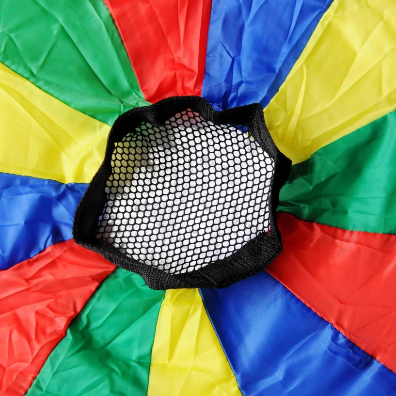 Hot Selling Multi Color Kids Parachute I 6 feet Play Parachute With Handles Multi color I Kids Play Parachute for outdoor Games